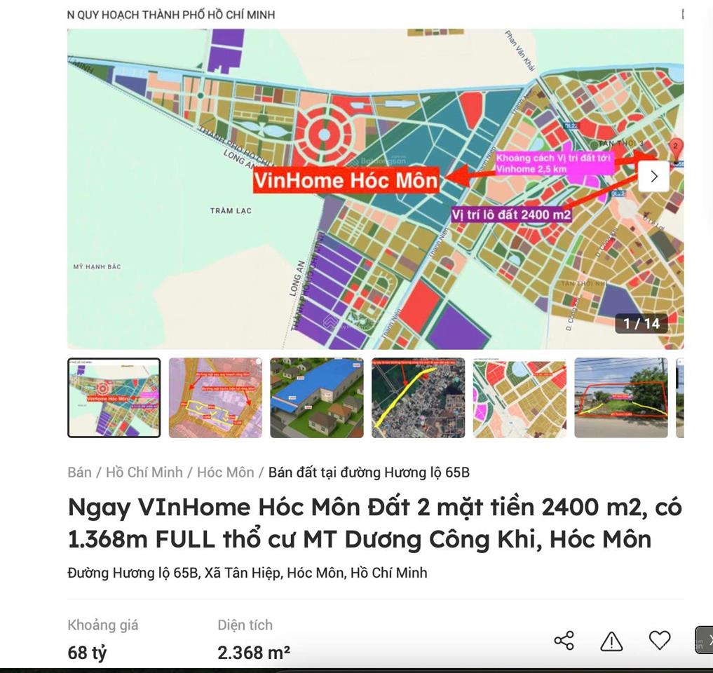 Bán đất 2 mặt tiền siêu đẹp ngay dương công khi, hóc môn