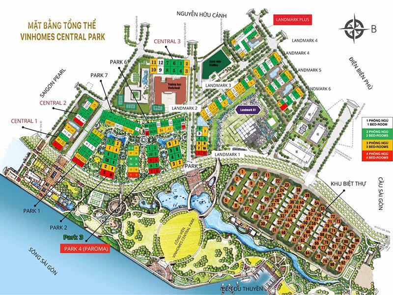 Vinhomes central park bán căn hộ tháp landmark 81 với 3 phòng ngủ view sông có sổ hồng