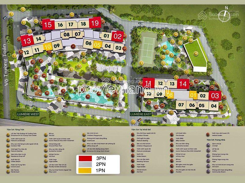 Lumiere riverside bán căn hộ tháp east loại spa foreigner quota với 3 phòng ngủ view sông