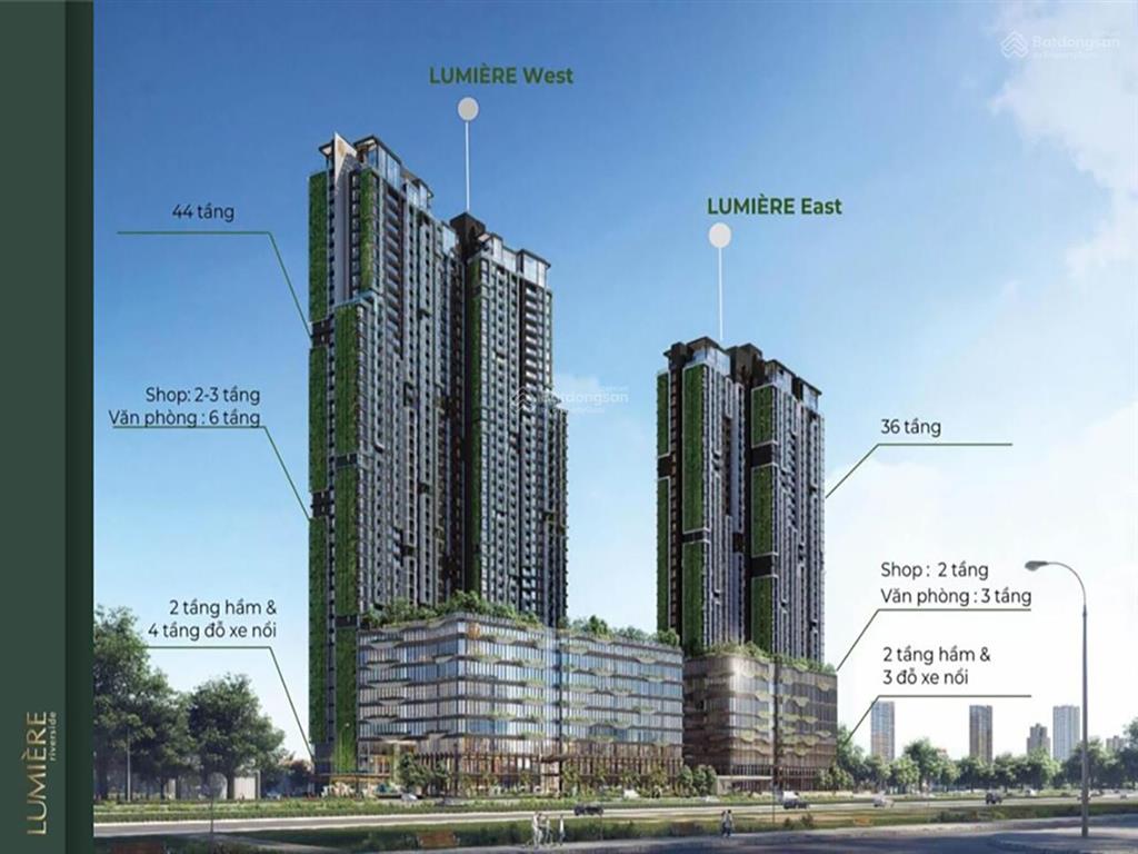 Bán căn hộ tại lumiere riverside gồm 3 phòng ngủ tầng cao view sông có sổ hồng