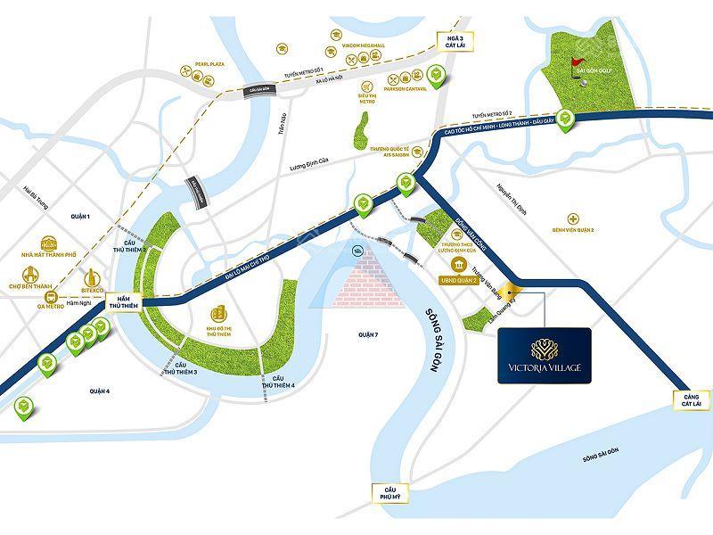 Cho thuê căn hộ tại victoria village thuộc block 1 gồm 2 phòng ngủ view sông soài rạp