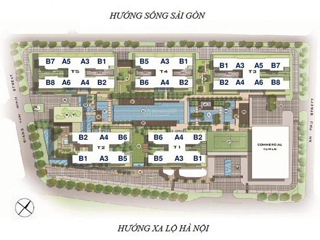 Bán căn hộ tại the vista an phú tháp t2 gồm 3 phòng ngủ view thành phố