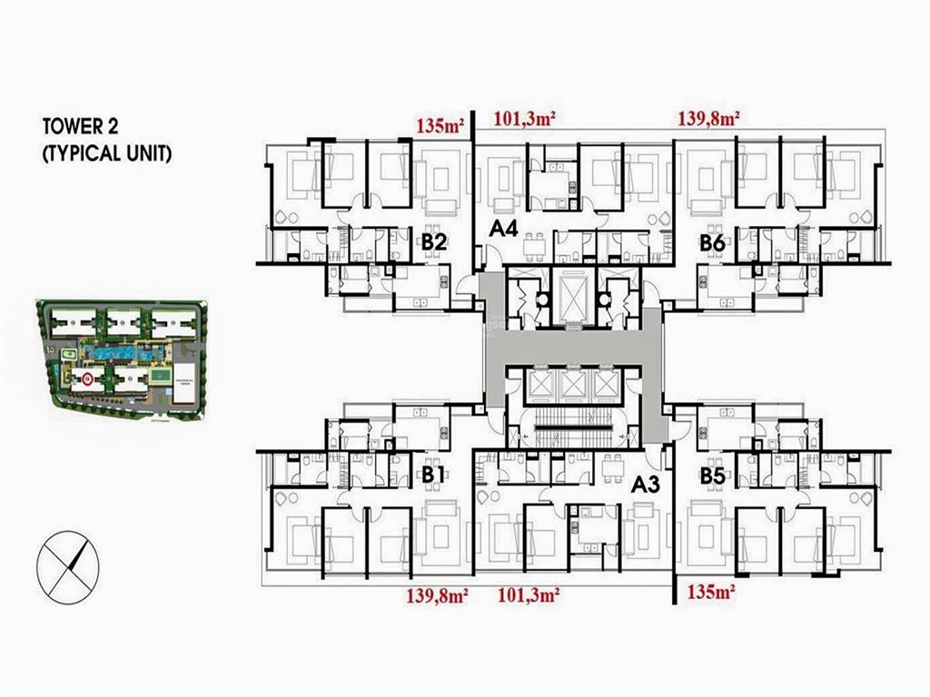 Bán căn hộ tại the vista an phú tháp t2 gồm 3 phòng ngủ view thành phố