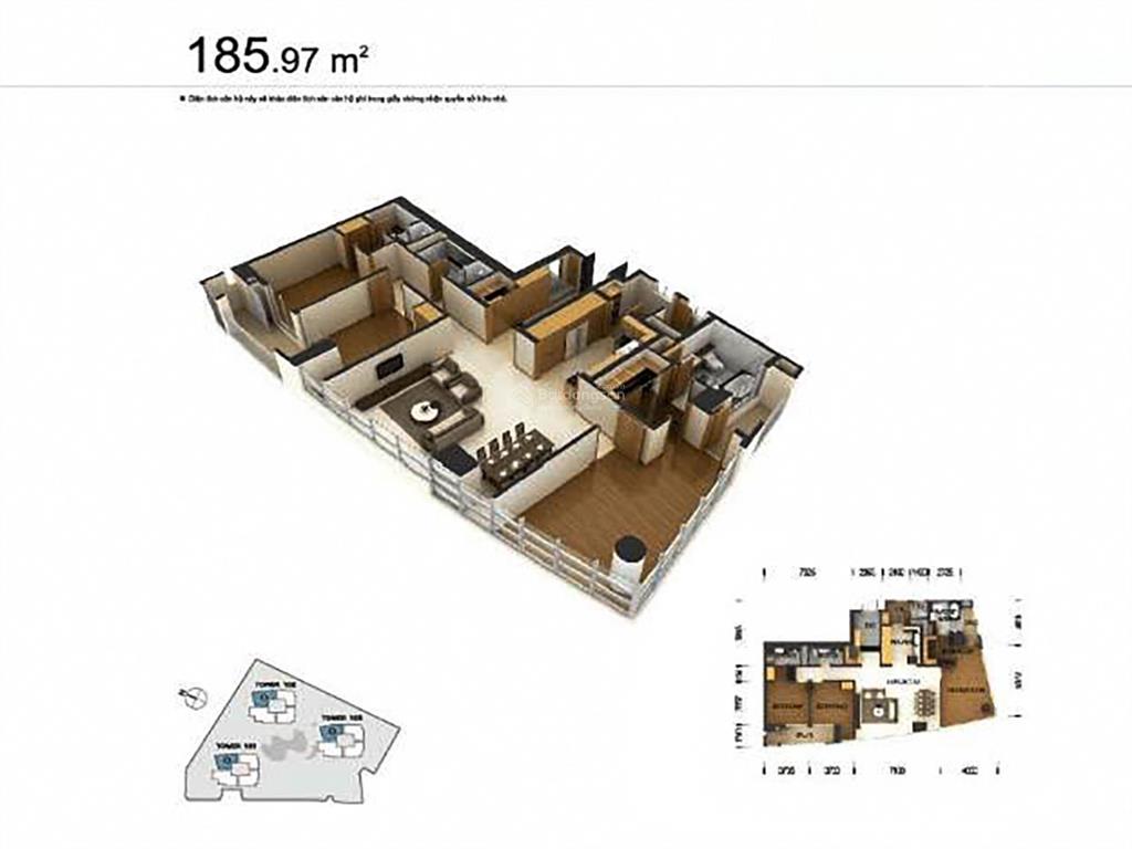 Cho thuê căn hộ tại xi riverview tháp 101 gồm 3 phòng ngủ nội thất sang trọng view sông