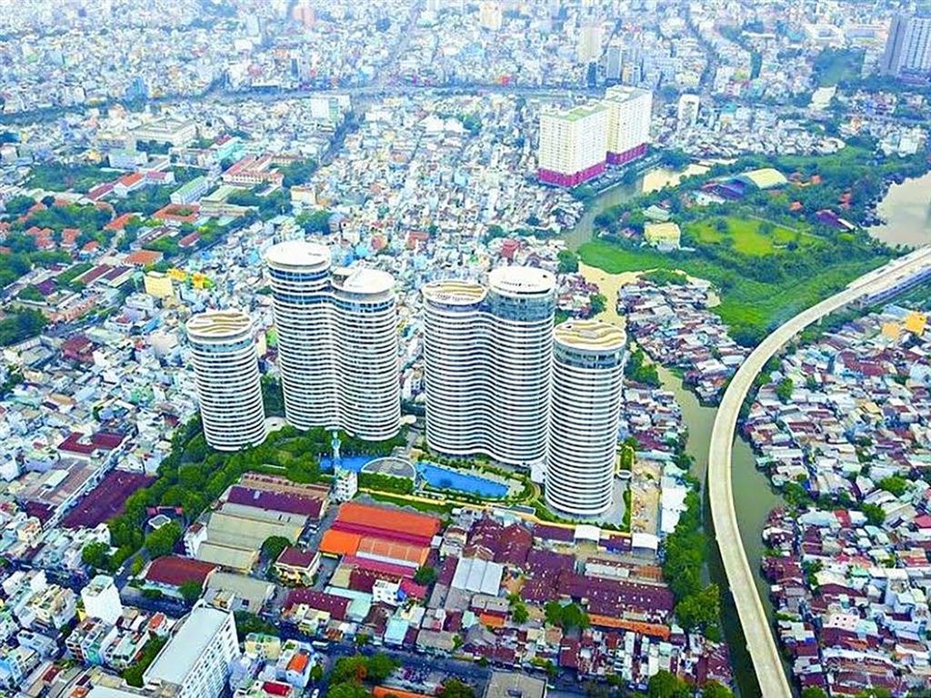 Cho thuê căn hộ tại city garden tháp boulevard gồm 3 phòng ngủ tầng trung view đẹp