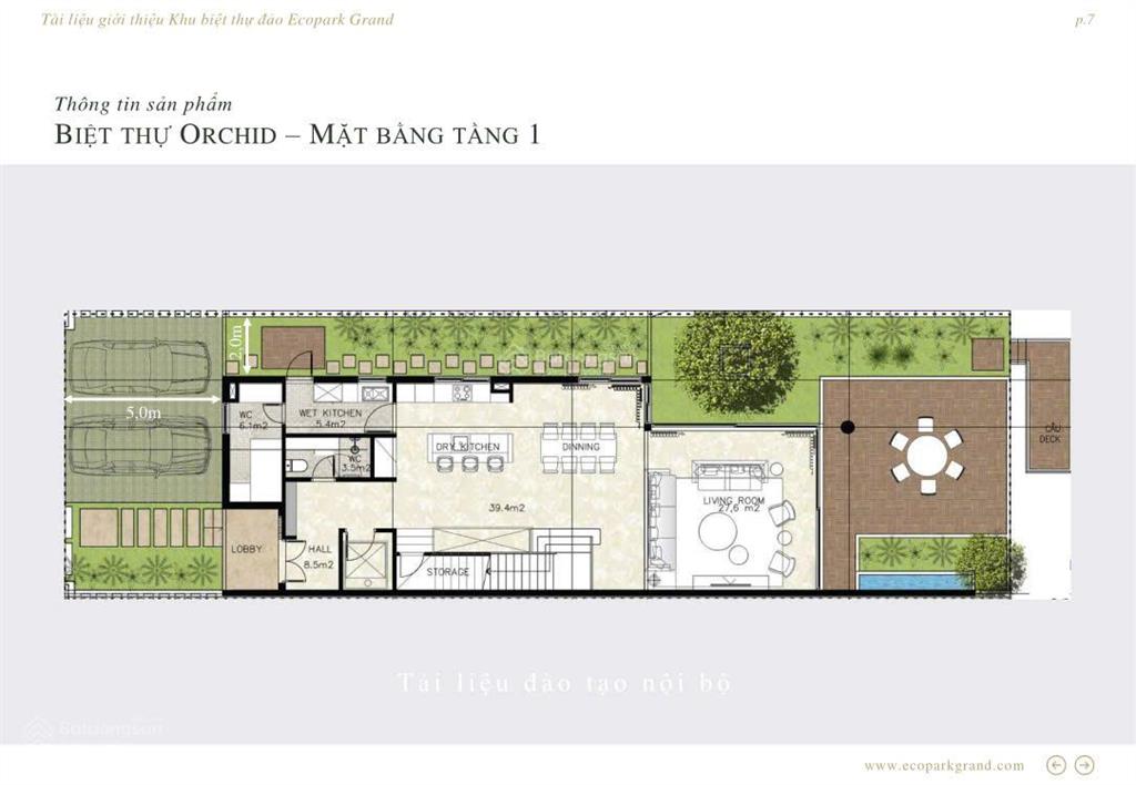 Bán biệt thự đảo ecopark văn giang hưng yên 270m² thô, cửa chính đông nam, giá tốt dự án