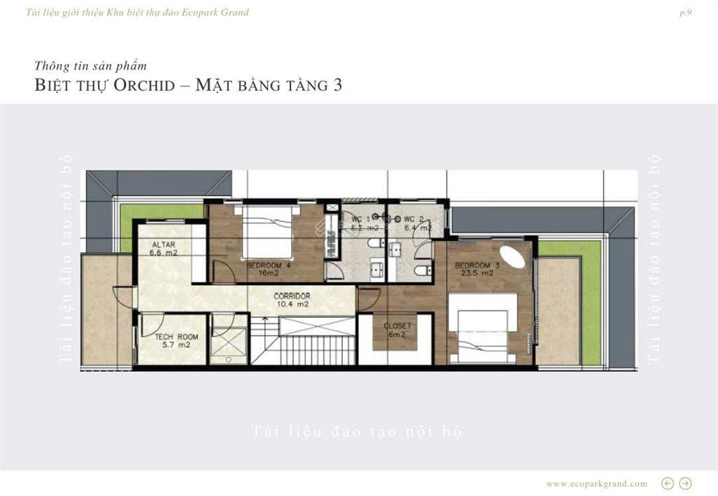 Bán biệt thự đảo ecopark văn giang hưng yên 270m² thô, cửa chính đông nam, giá tốt dự án