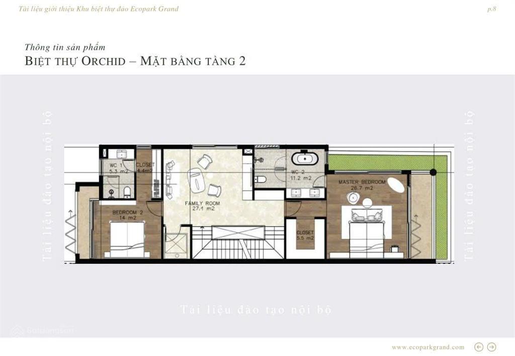 Bán biệt thự đảo ecopark văn giang hưng yên 270m² thô, cửa chính đông nam, giá tốt dự án
