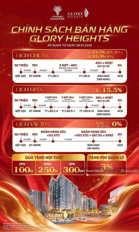 Độc quyền căn 2pn 59m2, giá 2,9 tỷ từ cđt, chính sách ck đến 17.3%