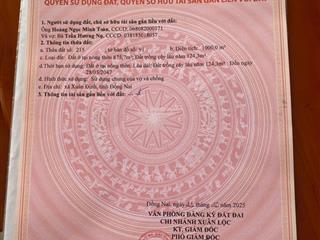 Chính chủ cần bán nhanh lô đất thổ cư full, vị trí đẹp cơ hội đầu tư & an cư hiếm có