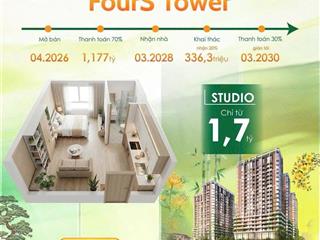Chỉ 1,7x tỷ sở hữu ngay studio 35m2 tại sun fours tower đà nẵng  chạm đỉnh view sông  núi  biển
