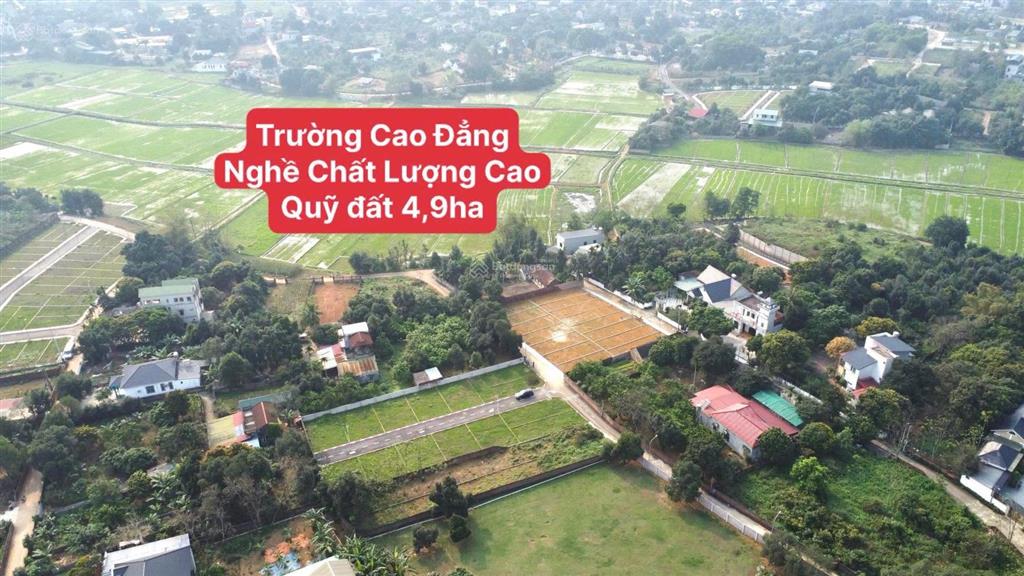 Tài chính 2,5tỷ sở hữu ngay 100m2 đất, đối diện trường cao đẳng nghề, sẵn sổ chủ cắt lô 350triệu
