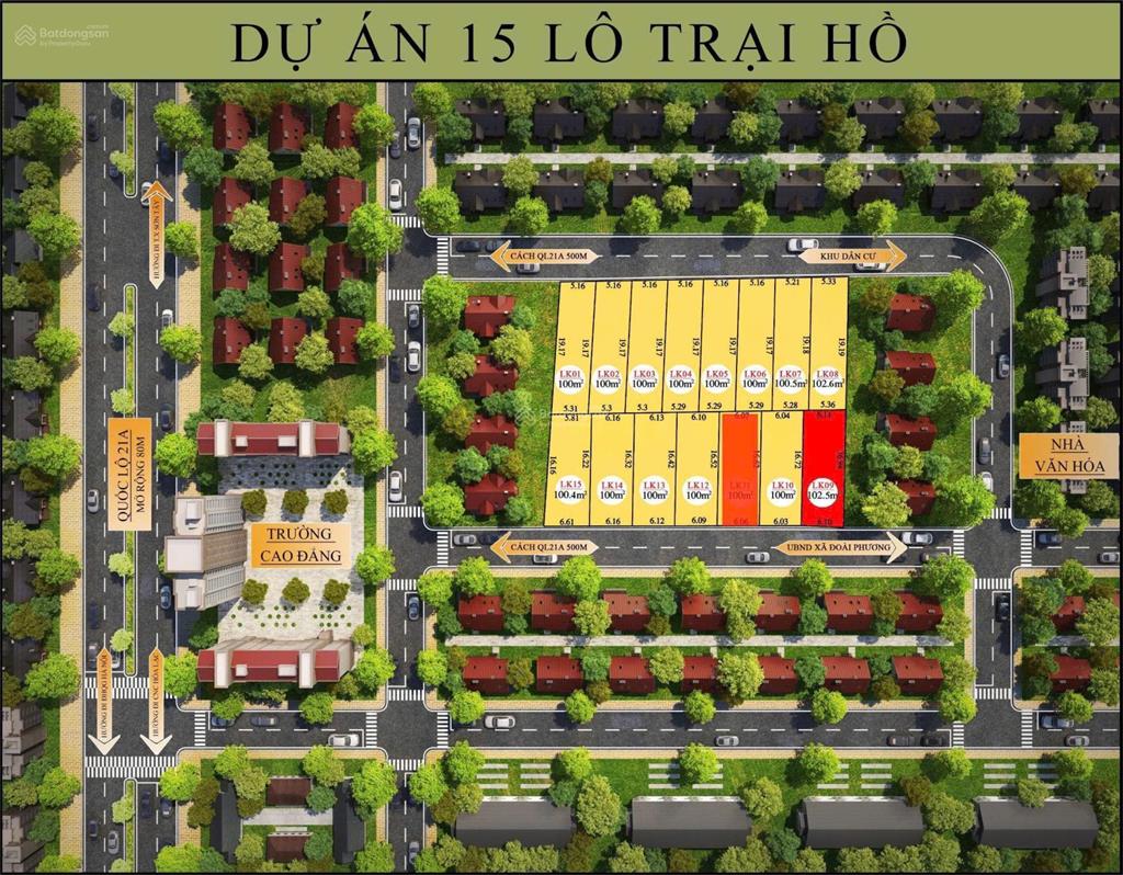 Tài chính 2,5tỷ sở hữu ngay 100m2 đất, đối diện trường cao đẳng nghề, sẵn sổ chủ cắt lô 350triệu