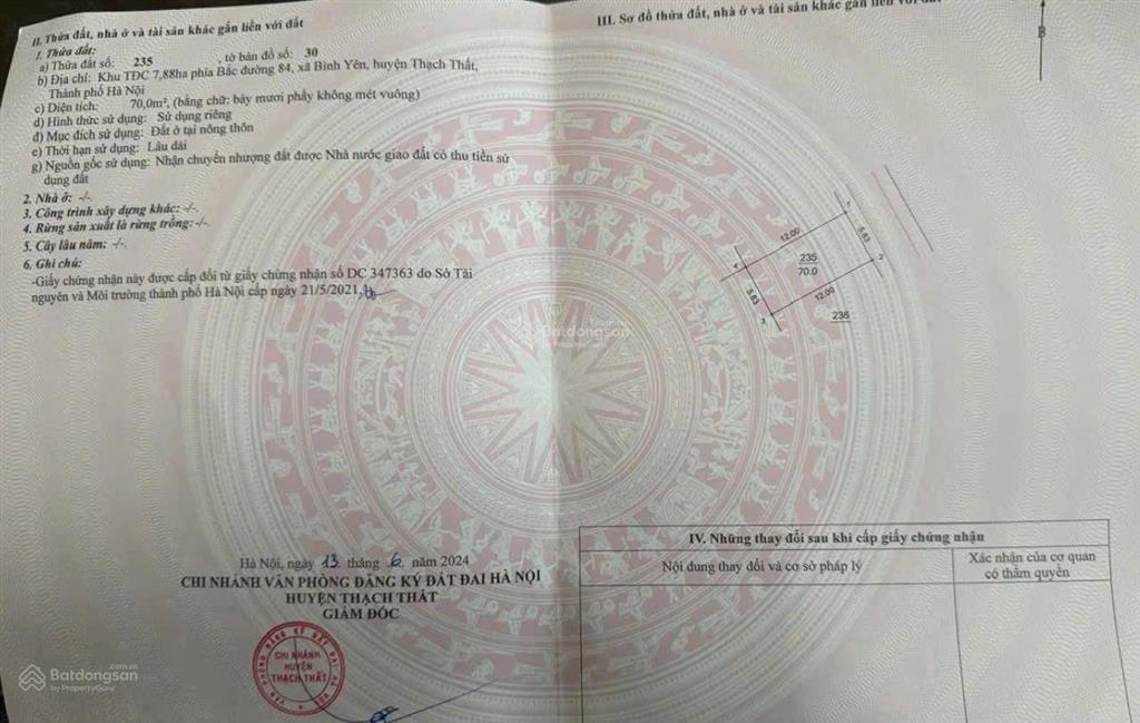 Duy nhất lô đất tái định cư giá hơn 3 tỷ, sẵn sổ cc, vị trí kinh doanh siêu cắt lỗ bán nhanh
