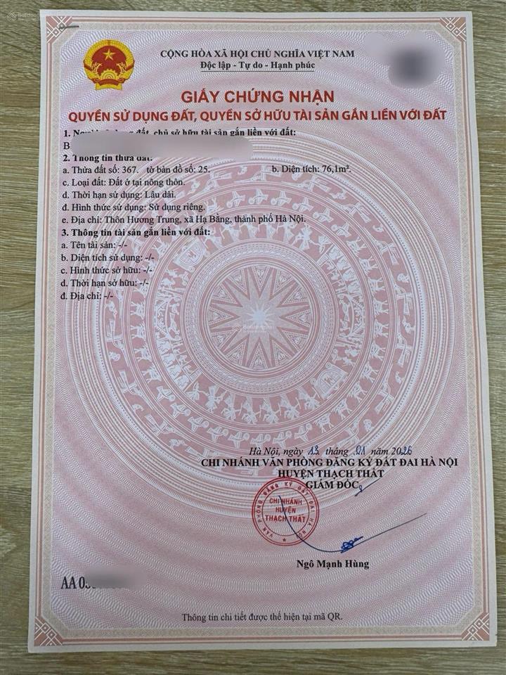 Đất tân xã giáp hồ, tặng nhà giá chỉ 3,8tỷ đầu tư chắc thắng, vị trí kinh doanh, sẵn sổ