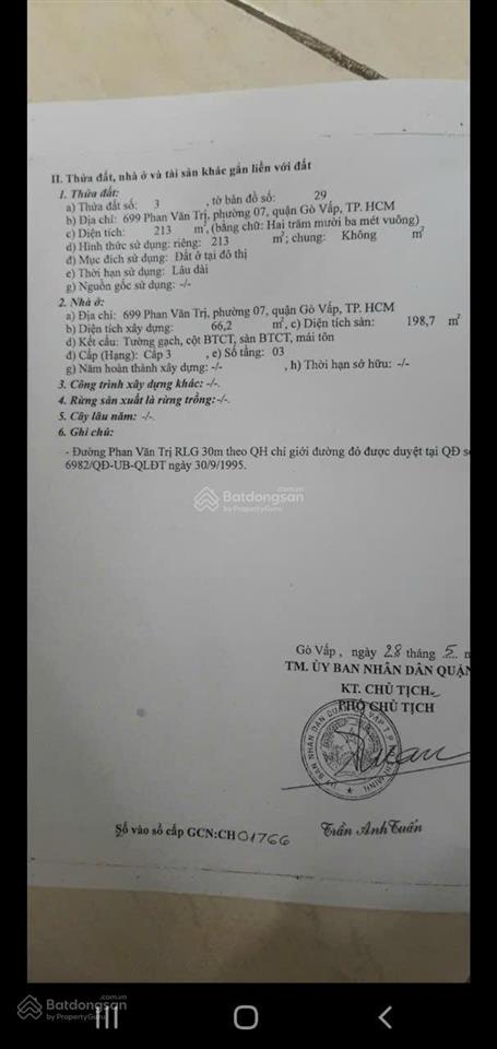 Bán nhà mt đường phan văn trị, khu đô thị 24h