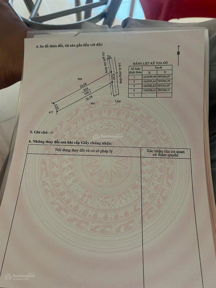 Cần bán 109m2 đất thổ cư tại tân lân giá 490 triệu