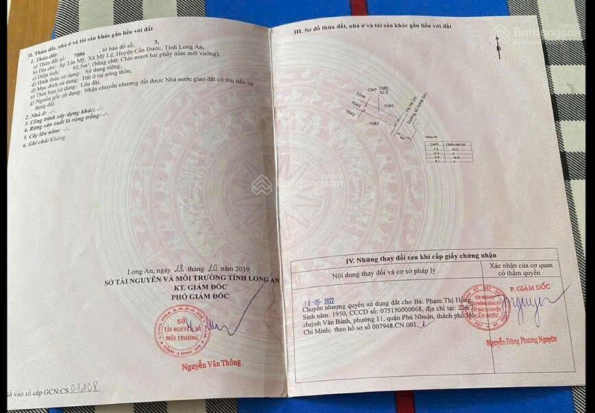 Bán gấp nền kdc tân mỹ tại mỹ lệ, ql50 vô 100m