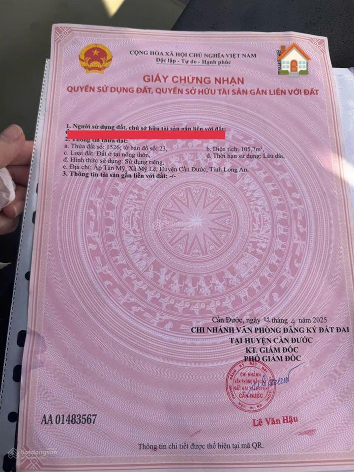 Đất thổ ngay ql50 (vô 50m), giảm sâu còn 780 triệu