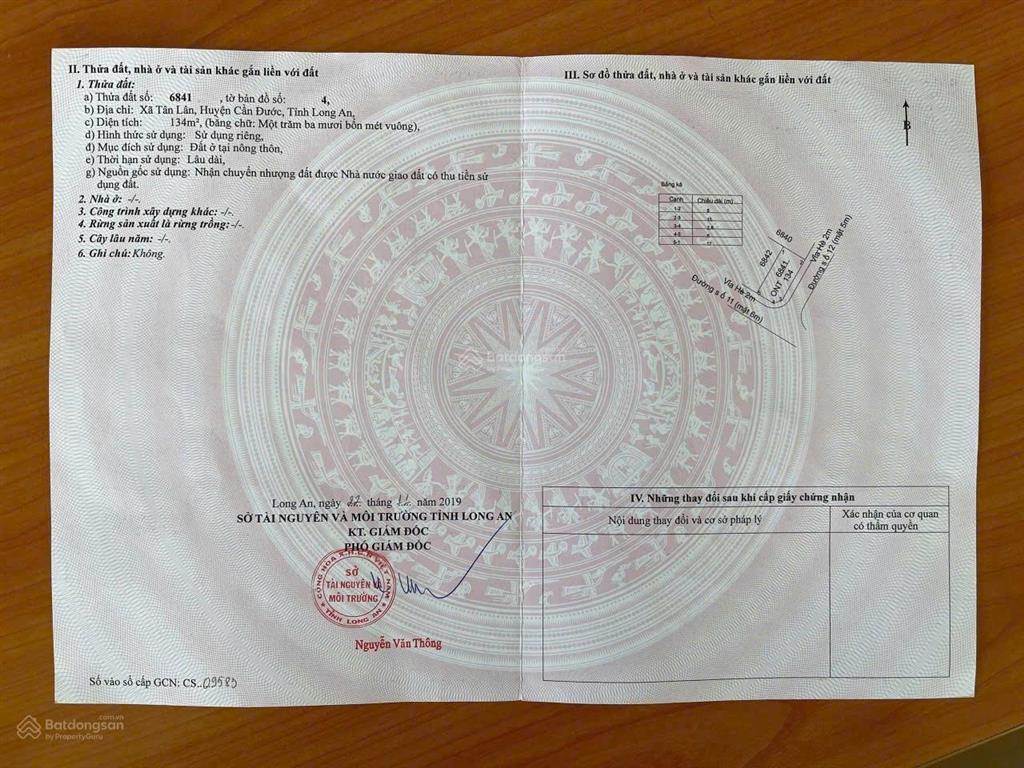 Chính chủ bán gấp nền góc kdc tân lân, quốc lộ 50 giá 1 tỷ 090 triệu