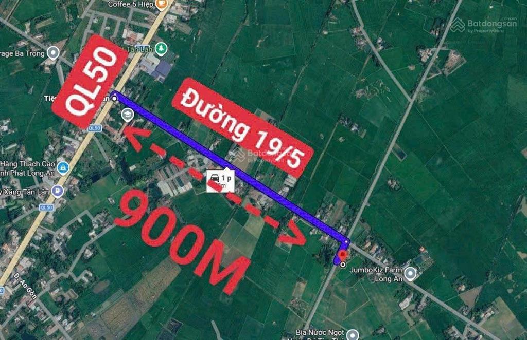 Bán gấp 197m2 đất thổ mặt tiền đường bờ kênh ô tô chạy giá 990 triệu