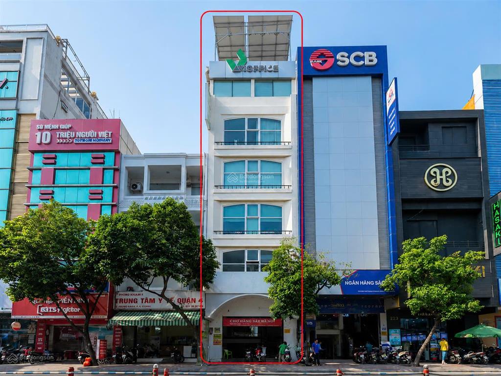 Cho thuê tòa nhà mặt tiền khánh hội quận 4, hầm trệt 7 lầu, dtsd 900m2