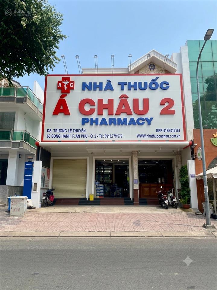 Cho thuê nhà mặt tiền song hành, quận 2  trệt 2 lầu, ngang 7 mét