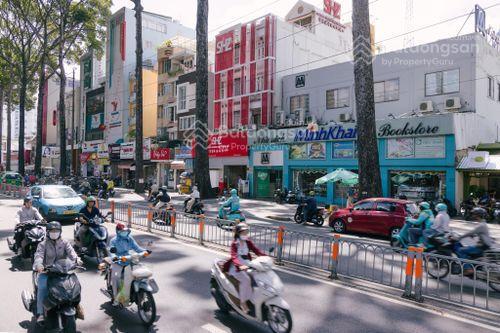 Cho thuê nhà góc 3 mặt tiền nguyễn thị minh khai quận 1, trệt 2 lầu