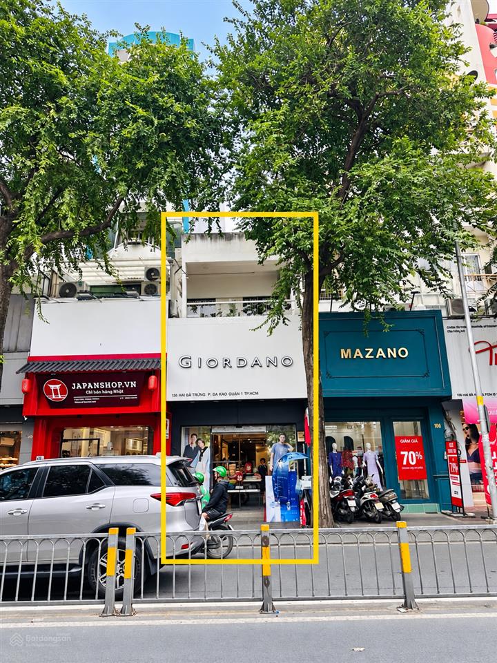 Cho thuê nhà hai mặt tiền hai bà trưng, quận 1  trệt 4 lầu, dtsd ~600m2