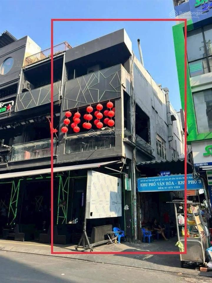 Cho thuê nhà hai mặt tiền bùi viện, quận 1  trệt 2 lầu dtsd ~250m2