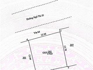 Bán đất mặt tiền ngô thì sỹ  vị trí đẹp khu an thượng 174m² ngang 13m giá tốt