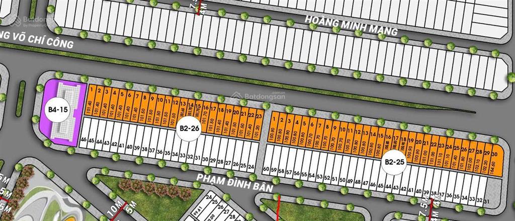 Hiếm! đất mặt tiền võ chí công  đối diện dãy shophouse 100m²  giá 7,9 tỷ   lô b2.25.16