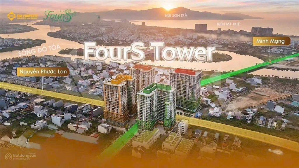 Hiếm. studio view biển+sân vườn + tầng cao fours tower 38m ,2 tỷ, dòng tiền cho thuê tốt