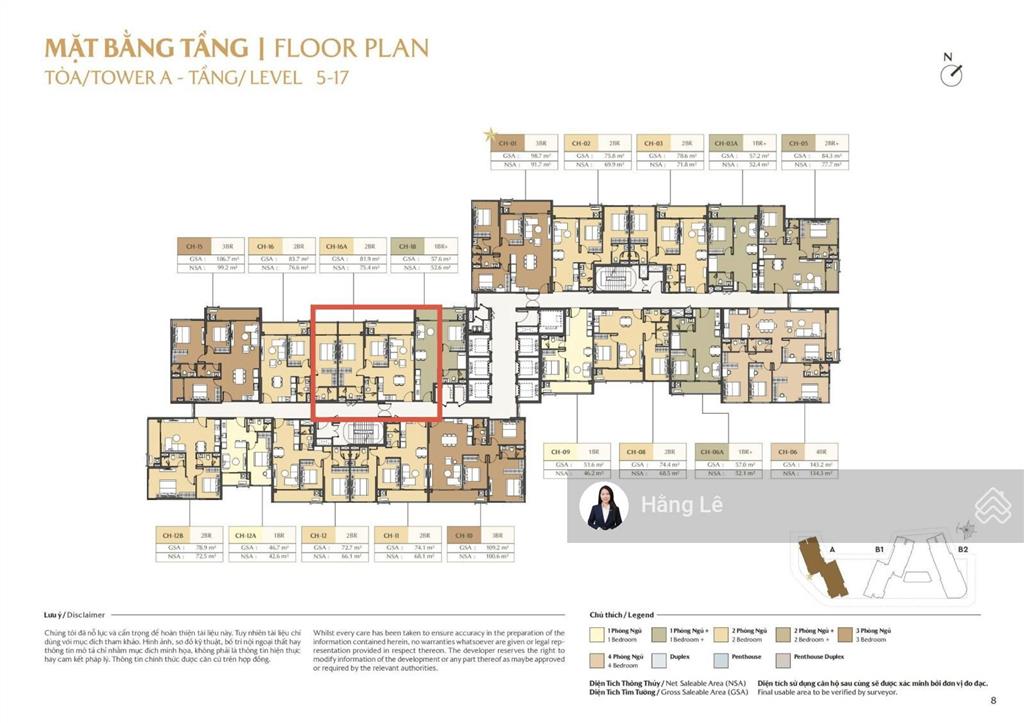 Căn hộ 2 pn 75m2 view thoáng masteri cosmo central