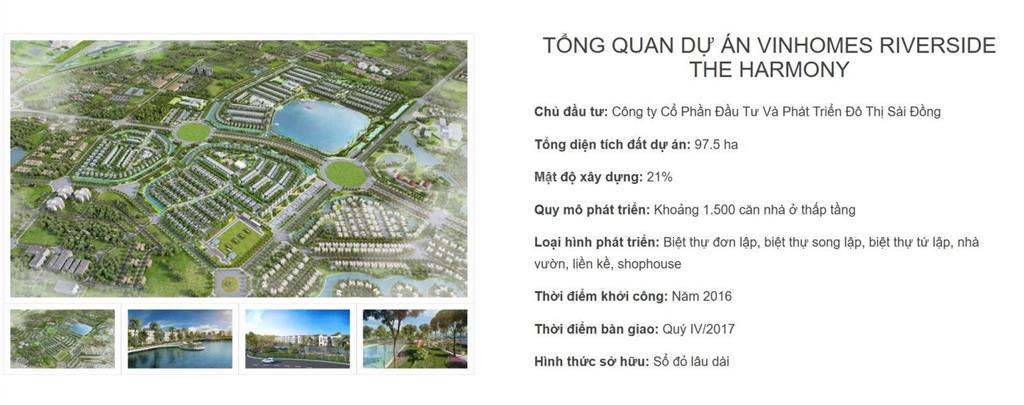 Chính chủ bán gấp căn bt song lập khu the harmony vị trí sát hồ trung tâm 12,4ha.  0942 899 ***