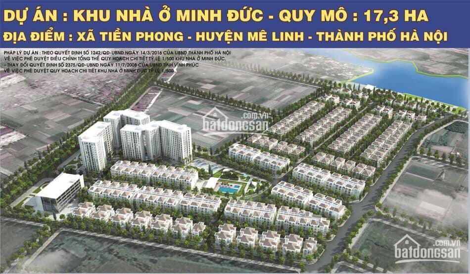 Bán lô góc siêu đẹp lk6  01 dự án minh đức, mặt chung cư