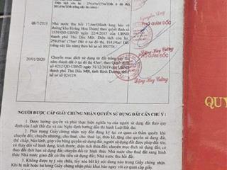 Bán đất giá rẻ ở thủ dầu một, bình dương