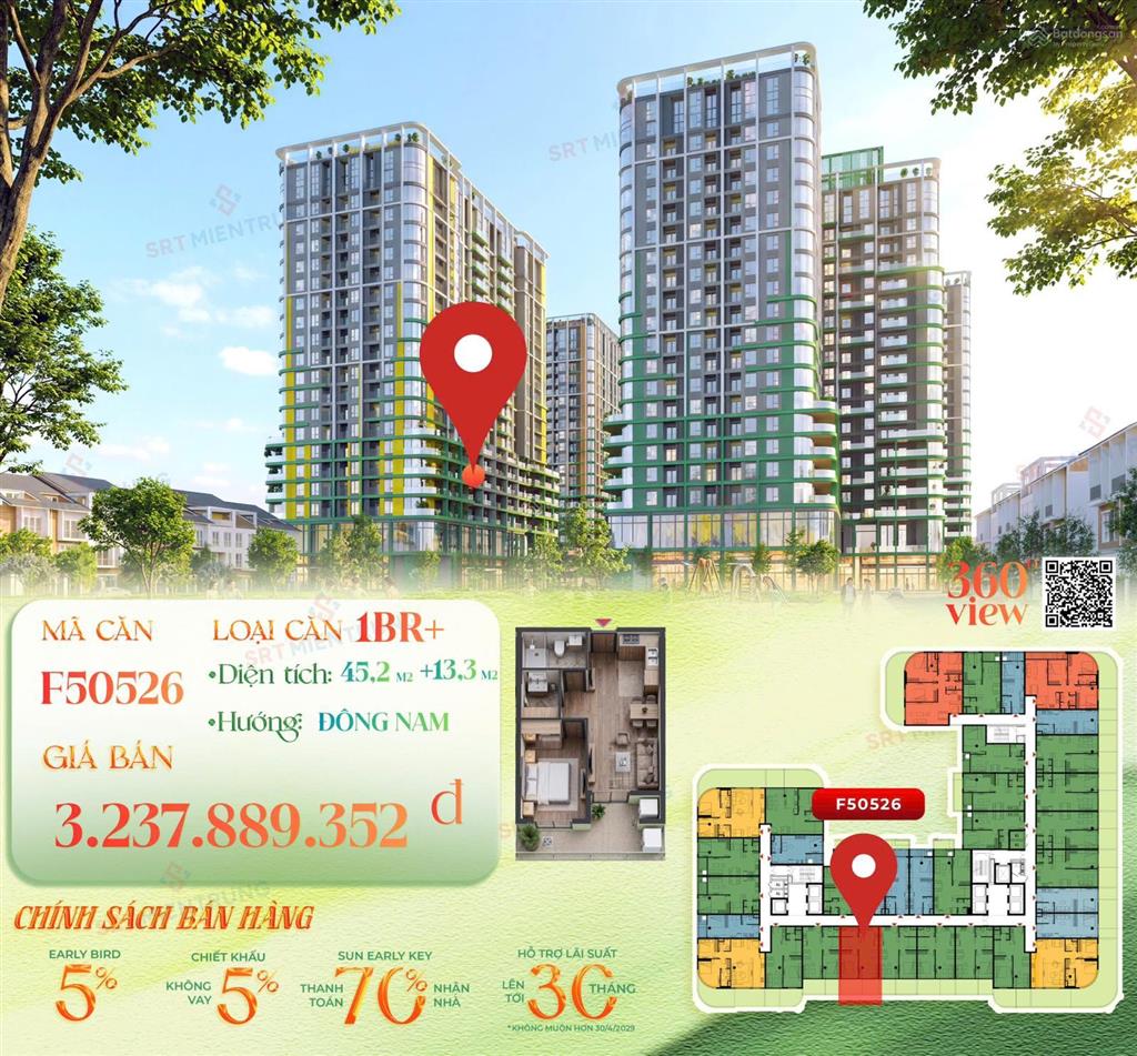 1pn+ sân vườn duy nhất toà f5 tts 2,4 tỷ tại dự án fours tower
