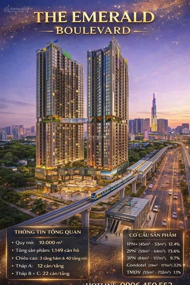 Booking căn 1pn+ nhận chiết khấu 3%+2% the emerald boulevard view landmark 81 đợt 1 chỉ từ 62tr/m2
