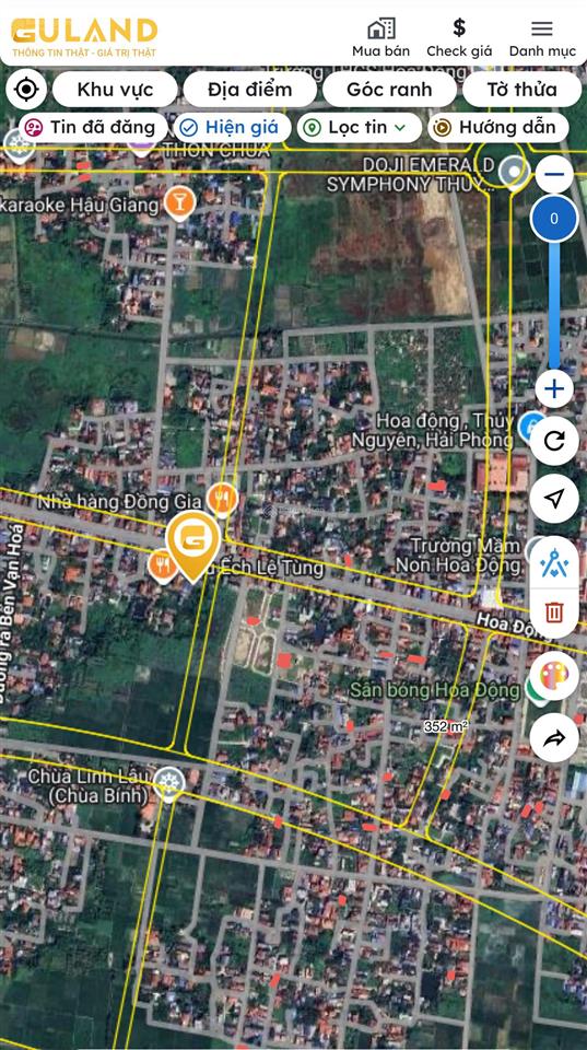 Đất hoa động  thuỷ nguyên, chỉ sau nhà mặt đường 203, giá 1tỷ150. ko lỗi lầm, ko vào quy hoạch