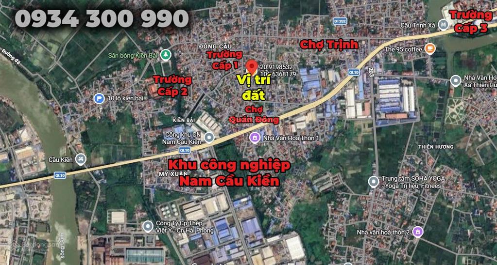 Chính chủ bán lô đất kcn nam cầu kiền, phường thiên hương, thủy nguyên. giá 690 triệu