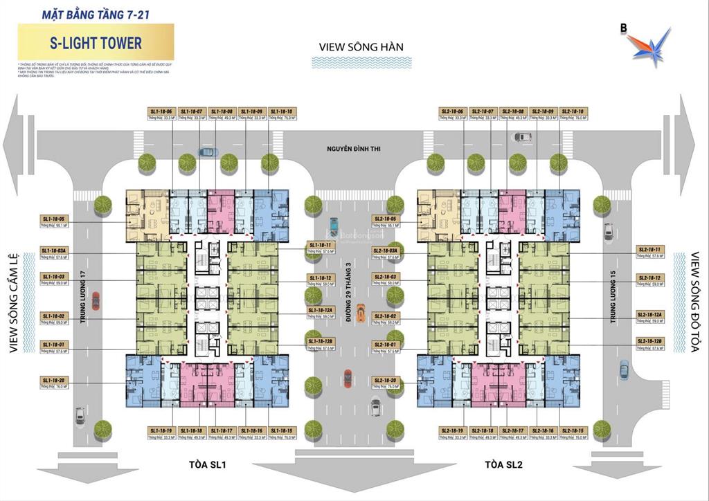 Giỏ hàng độc quyền dự án slight tower căn studio view thành phố 2,1 tỷ