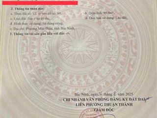 Chính chủ cần bán đất liền kề tại phú trường an (mặt đường vành đai) dt 95m2 giá tốt