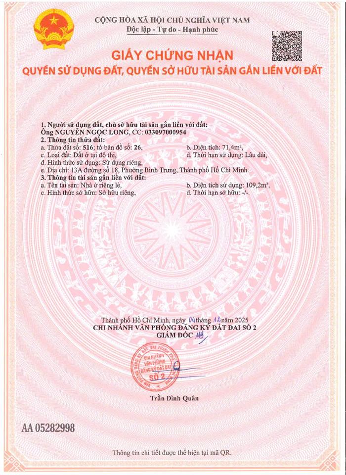 Bán nhà 2 tầng, lô góc, mặt tiền đường số, 2 ô tô tránh, p. bình trưng đông q2, giá chỉ 9.4 tỷ