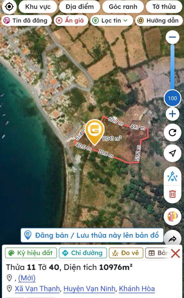 SIÊU PHẨM ĐẤT MẶT BIỂN VỊNH VÂN PHONG – ĐẢO HÒN LỚN, KHÁNH HÒA. LH:0899899799.