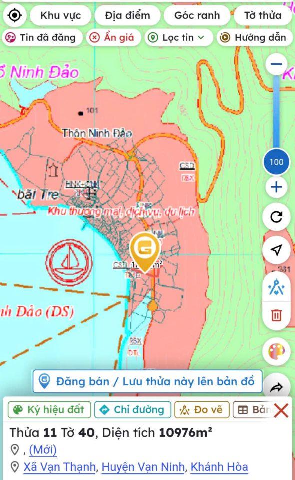 SIÊU PHẨM ĐẤT MẶT BIỂN VỊNH VÂN PHONG – ĐẢO HÒN LỚN, KHÁNH HÒA. LH:0899899799.