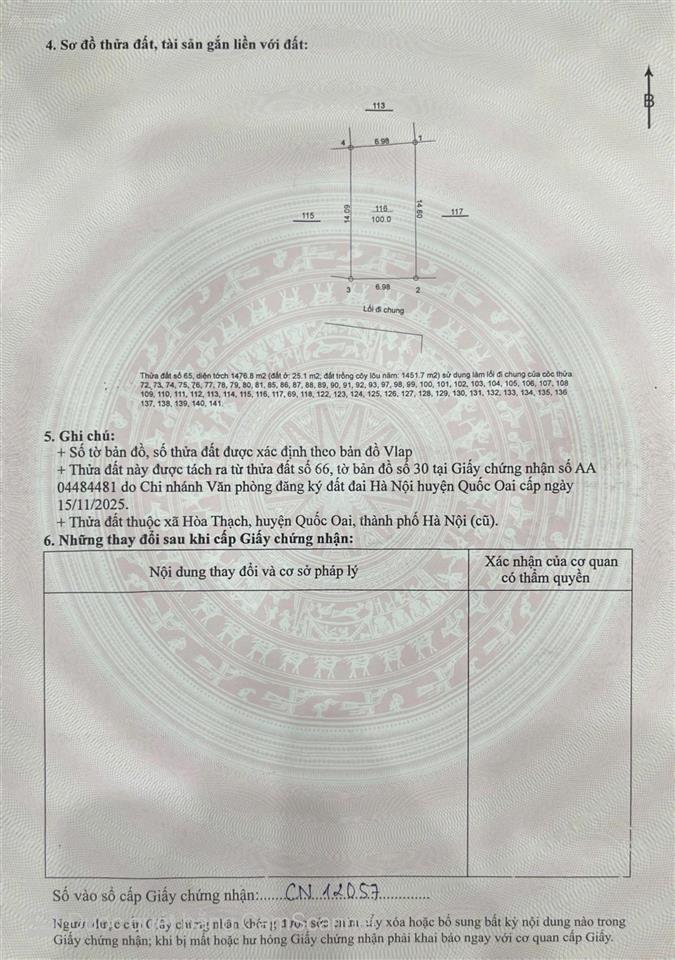 Rẻ hơn 400 triệu  bán rẻ lô đất 100m2 tại hòa lạc cần tiền trả lãi