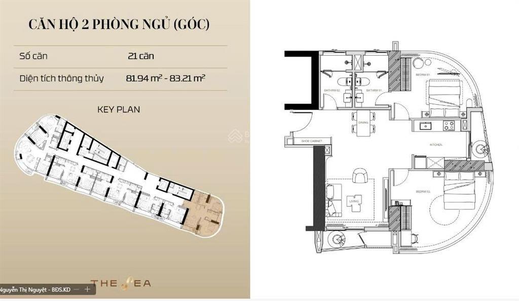 Bộ sưu tập giới hạn 100% sở hữu tầm nhìn trực diện biển dù bạn chọn căn hộ nào tại tòa the sea