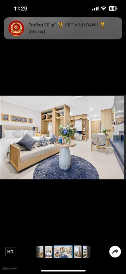 Bán sutudio mặt biển đối diện bãi tắm bãi cháy