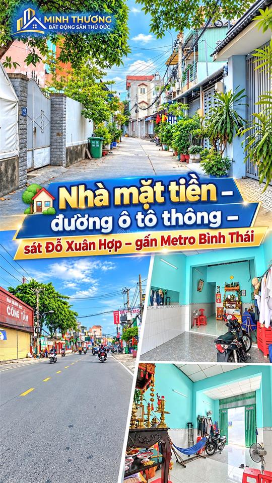 Nhà mặt tiền  đường ô tô thông  sát đỗ xuân hợp  gần metro bình thái